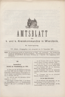 Amtsblatt des k. u. k. Kreiskommandos in Wierzbnik. Jg.3, Stück 13 (15 Dezember 1917)
