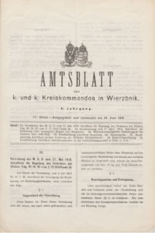 Amtsblatt des k. und k. Kreiskommandos in Wierzbnik. Jg.4, Stück 6 (16 Juni 1918)
