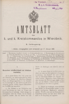 Amtsblatt des k. und k. Kreiskommandos in Wierzbnik. Jg.2, Stück 1 (17 Jänner 1916)