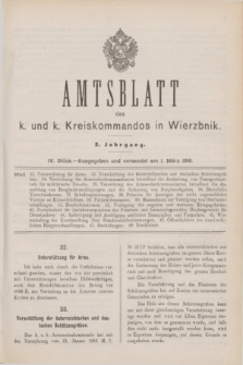 Amtsblatt des k. und k. Kreiskommandos in Wierzbnik. Jg.2, Stück 4 (1 März 1916)