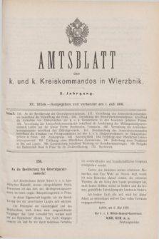 Amtsblatt des k. und k. Kreiskommandos in Wierzbnik. Jg.2, Stück 12 (1 Juli 1916)