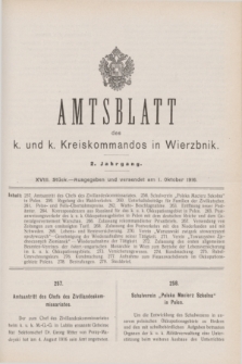 Amtsblatt des K. u. K. Kreiskommandos in Wierzbnik. Jg.2, Stück 18 (1 Oktober 1916)