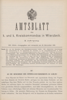 Amtsblatt des K. u. K. Kreiskommandos in Wierzbnik. Jg.2, Stück 21 (15 November 1916)