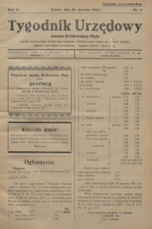 Tygodnik Urzędowy miasta Królewskiej Huty.R.32, nr 4 (30 stycznia 1932)