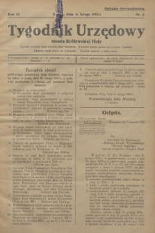 Tygodnik Urzędowy miasta Królewskiej Huty.R.32, nr 5 (6 lutego 1932)