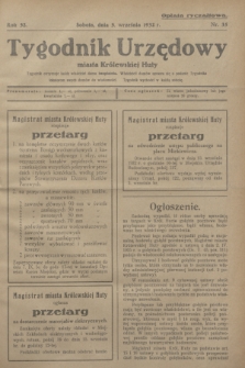 Tygodnik Urzędowy miasta Królewskiej Huty.R.32, nr 35 (3 września 1932)