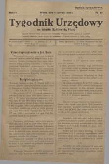 Tygodnik Urzędowy na miasto Królewską Hutę.R.29, nr 23 (8 czerwca 1929)