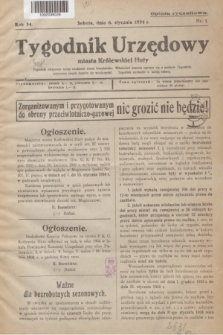 Tygodnik Urzędowy miasta Królewskiej Huty.R.34, nr 1 (6 stycznia 1934)