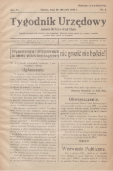 Tygodnik Urzędowy miasta Królewskiej Huty.R.34, nr 2 (20 stycznia 1934)