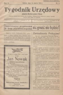 Tygodnik Urzędowy miasta Królewskiej Huty.R.34, nr 6 (10 marca 1934)