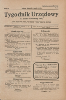 Tygodnik Urzędowy na miasto Królewską Hutę.R.30, nr 4 (25 stycznia 1930)