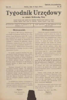 Tygodnik Urzędowy na miasto Królewską Hutę.R.30, nr 29 (19 lipca 1930)