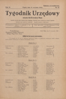 Tygodnik Urzędowy miasta Królewskiej Huty.R.30, nr 38 (19 września 1930)