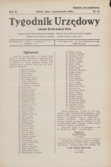 Tygodnik Urzędowy miasta Królewskiej Huty.R.30, nr 40 (4 października 1930)