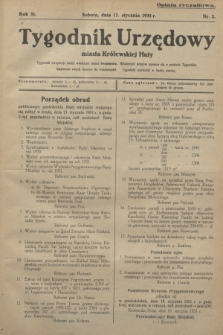 Tygodnik Urzędowy miasta Królewskiej Huty.R.31, nr 2 (17 stycznia 1931)
