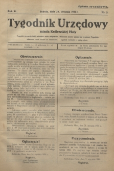 Tygodnik Urzędowy miasta Królewskiej Huty.R.31, nr 3 (24 stycznia 1931)