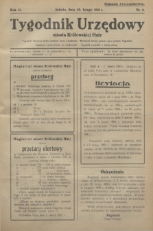 Tygodnik Urzędowy miasta Królewskiej Huty.R.31, nr 8 (28 lutego 1931)