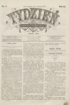 Tydzień Literacki, Artystyczny, Naukowy i Społeczny. R.3, T.3, nr 2 (9 stycznia 1876)