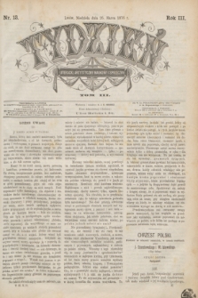 Tydzień Literacki, Artystyczny, Naukowy i Społeczny. R.3, T.3, nr 13 (26 marca 1876)