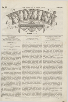 Tydzień Literacki, Artystyczny, Naukowy i Społeczny. R.3, T.3, nr 18 (30 kwietnia 1876)
