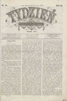 Tydzień Literacki, Artystyczny, Naukowy i Społeczny. R.3, T.3, nr 24 (11 czerwca 1876)