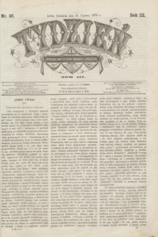 Tydzień Literacki, Artystyczny, Naukowy i Społeczny. R.3, T.3, nr 25 (18 czerwca 1876)