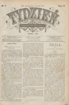 Tydzień Literacki, Artystyczny, Naukowy i Społeczny. R.3, T.4, nr 2 (10 września 1876)