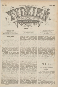 Tydzień Literacki, Artystyczny, Naukowy i Społeczny. R.3, T.4, nr 15 (10 grudnia 1876)