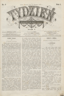 Tydzień Literacki, Artystyczny, Naukowy i Społeczny. R.1, T.1, nr 9 (15 listopada 1874)