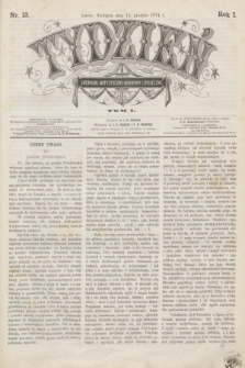 Tydzień Literacki, Artystyczny, Naukowy i Społeczny. R.1, T.1, nr 13 (13 grudnia 1874)
