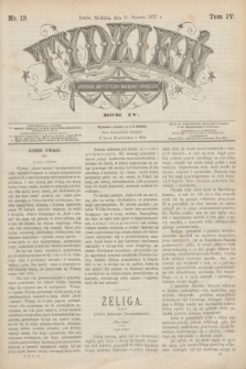 Tydzień Literacki, Artystyczny, Naukowy i Społeczny. R.4, T.4, nr 19 (14 stycznia 1877)