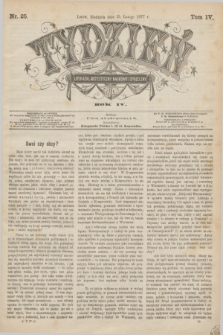 Tydzień Literacki, Artystyczny, Naukowy i Społeczny. R.4, T.4, nr 25 (25 lutego 1877)