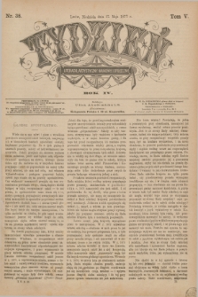 Tydzień Literacki, Artystyczny, Naukowy i Społeczny. R.4, T.5, nr 38 (27 maja 1877)