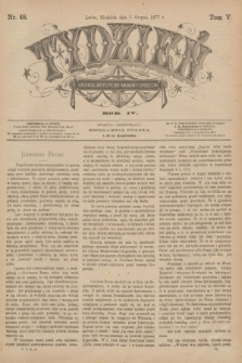 Tydzień Literacki, Artystyczny, Naukowy i Społeczny. R.4, T.5, nr 48 (5 sierpnia 1877)