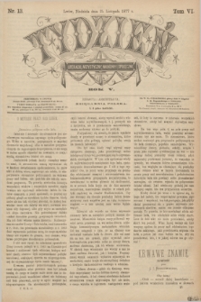 Tydzień Literacki, Artystyczny, Naukowy i Społeczny. R.5, T.6, nr 13 (25 listopada 1877)