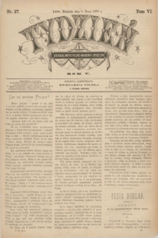 Tydzień Literacki, Artystyczny, Naukowy i Społeczny. R.5, T.6, nr 27 (3 marca 1878)