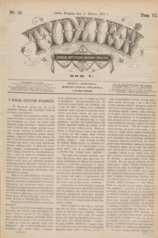 Tydzień Literacki, Artystyczny, Naukowy i Społeczny. R.5, T.6, nr 33 (14 kwietnia 1878)