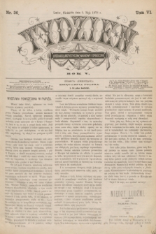 Tydzień Literacki, Artystyczny, Naukowy i Społeczny. R.5, T.6, nr 36 (5 maja 1878)