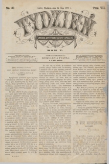 Tydzień Literacki, Artystyczny, Naukowy i Społeczny. R.5, T.7, nr 37 (12 maja 1878)