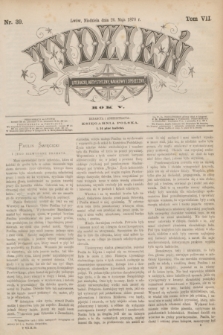 Tydzień Literacki, Artystyczny, Naukowy i Społeczny. R.5, T.7, nr 39 (26 maja 1878)