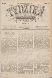 Tydzień Literacki, Artystyczny, Naukowy i Społeczny. R.5, T.7, nr 45 (7 lipca 1878)