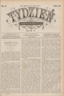 Tydzień Literacki, Artystyczny, Naukowy i Społeczny. R.5, T.7, nr 47 (21 lipca 1878)