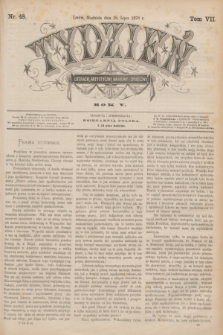 Tydzień Literacki, Artystyczny, Naukowy i Społeczny. R.5, T.7, nr 48 (28 lipca 1878)