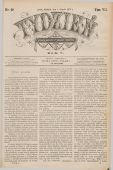 Tydzień Literacki, Artystyczny, Naukowy i Społeczny. R.5, T.7, nr 49 (4 sierpnia 1878)