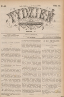 Tydzień Literacki, Artystyczny, Naukowy i Społeczny. R.5, T.7, nr 53 (1 września 1878)