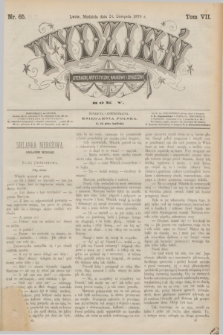 Tydzień Literacki, Artystyczny, Naukowy i Społeczny. R.5, T.7, nr 65 (24 listopada 1878)