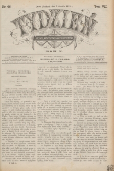 Tydzień Literacki, Artystyczny, Naukowy i Społeczny. R.5, T.7, nr 66 (1 grudnia 1878)