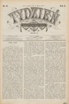 Tydzień Literacki, Artystyczny, Naukowy i Społeczny. R.2, T.1, nr 12 (21 marca 1875)