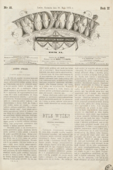 Tydzień Literacki, Artystyczny, Naukowy i Społeczny. R.2, T.2, nr 21 (23 maja 1875)