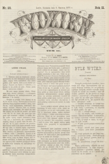Tydzień Literacki, Artystyczny, Naukowy i Społeczny. R.2, T.2, nr 23 (6 czerwca 1875)